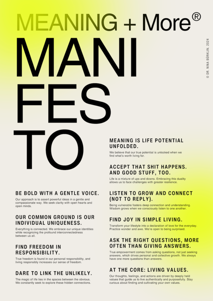 Manifesto | MEANING + More